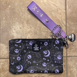 Disney Nightmare Before Christmas Black and Purple Pouch